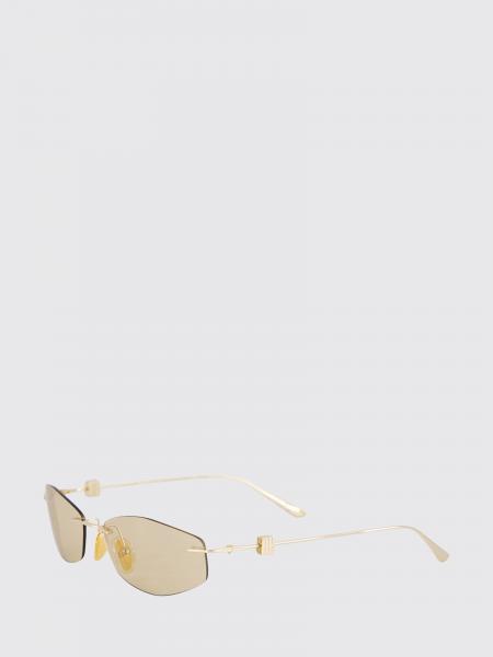 Balenciaga D-Frame Nano Rectangular Metal Sunglasses with Tinted Lenses
