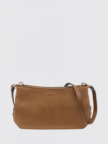 Liu Jo Gerona Faux Suede Crossbody Bag with Zip Closure and Tonal Logo