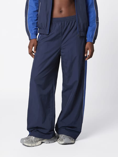 Wide-Leg Technical Fabric Trousers Balenciaga with Elastic Waistband