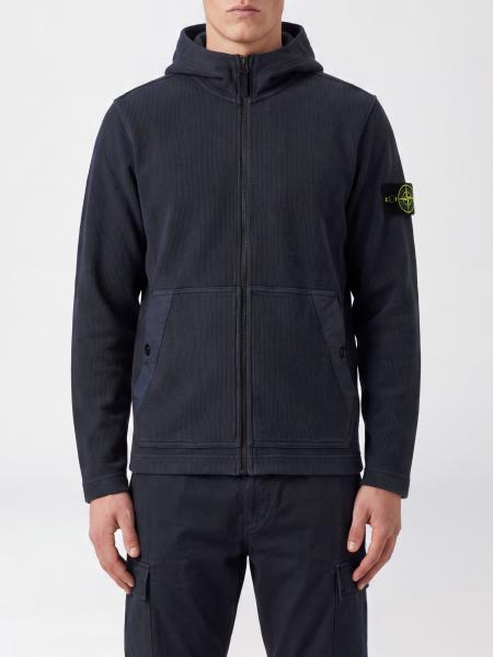 Sudadera con capucha y cremallera Stone Island de algodón con logo Compass