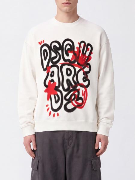 Sweatshirt à col rond Dsquared2 en coton avec logo contrastant imprimé