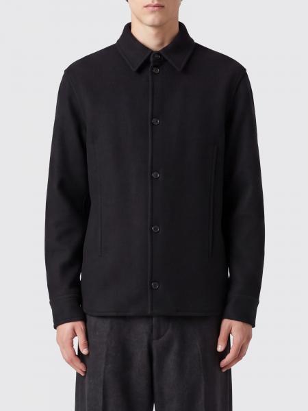 Pure Wool Shirt Jacket Jil Sander with a Classic Collar and Curved Hem
