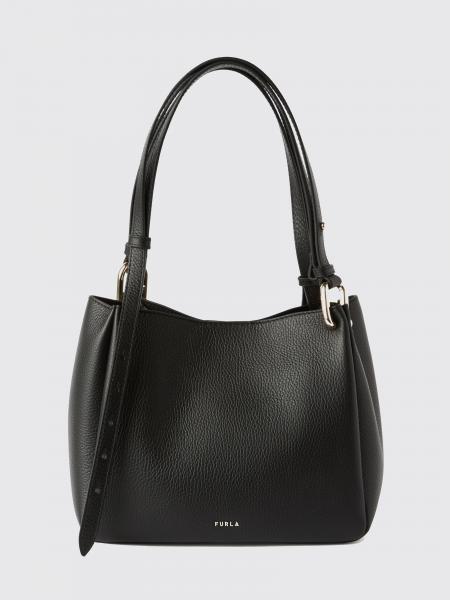 Сумка на плечо Nuvola Furla из зернистой воловьей кожи с двойными ручками