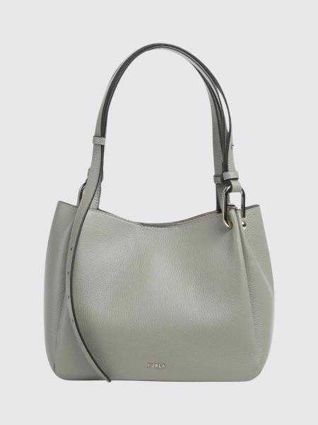 Nuvola Grained Cowhide Leather Shoulder Bag Furla with Double Adjustable Handles