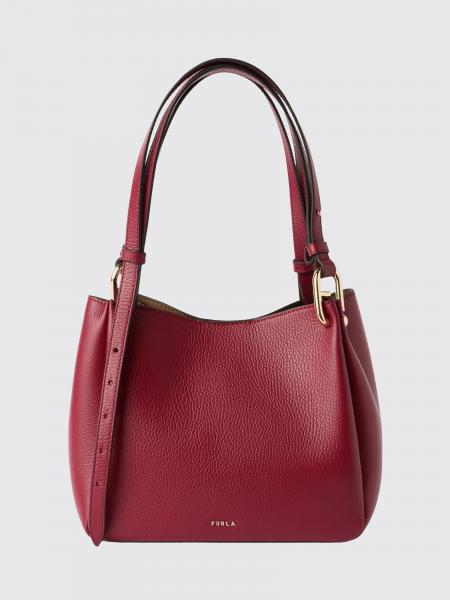 Сумка на плечо Nuvola Furla из зернистой воловьей кожи с двойными ручками