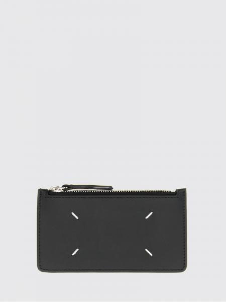 Four Stitches Leather Flat Card Holder Maison Margiela