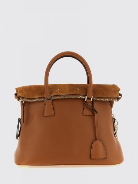 MAISON MARGIELA 미디엄 5AC 카프스킨 및 스웨이드 핸드백