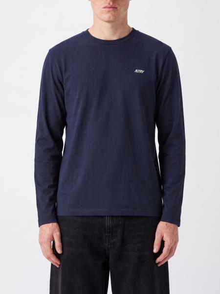 Long-Sleeved Cotton T-shirt Autry with Contrasting Embroidered Logo