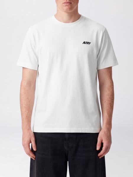 Crewneck Cotton T-shirt Autry with Contrasting Embroidered Logo