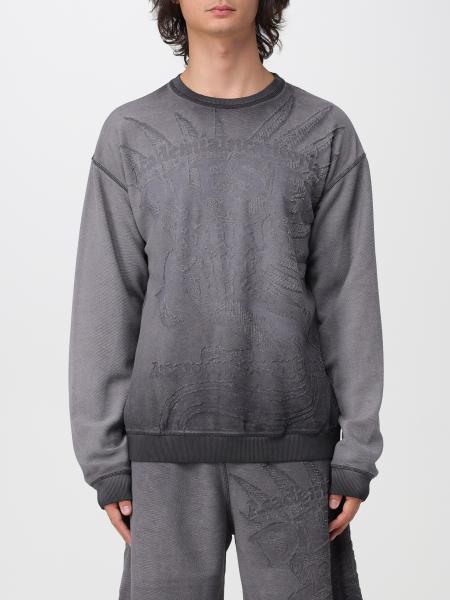 Sudadera de cuello redondo relaxed fit de Diesel en mezcla de algodón con estampado gráfico