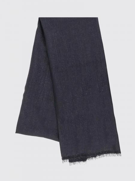 Brunello Cucinelli Cashmere and Silk Blend Scarf with Fringed Edges