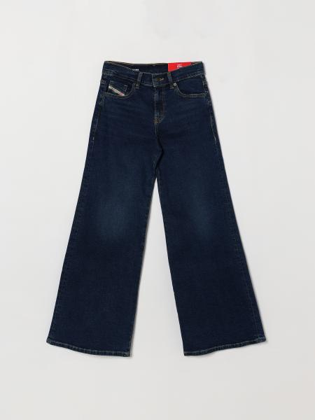 Diesel 1978-J Boy's High-Waisted Flare Jeans in Stretch Denim