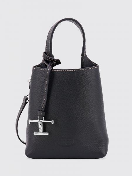 Tod's Mini Handbag in Hammered Leather with Logo Charm