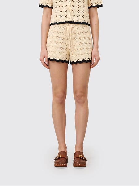 Gehäkelte Baumwollshorts von Zimmermann mit elastischem Kordelzugbund
