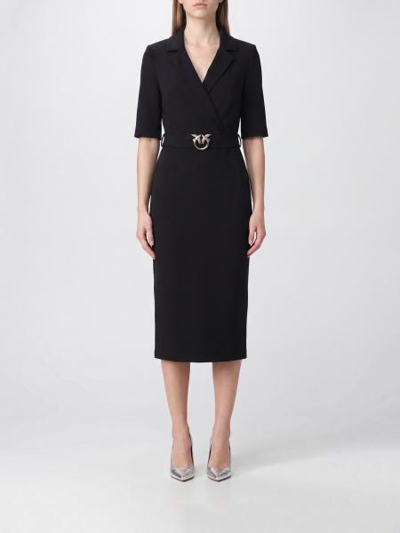 Midi-Wickelkleid Arnebia Pinko mit Gürtel mit Logoschnalle