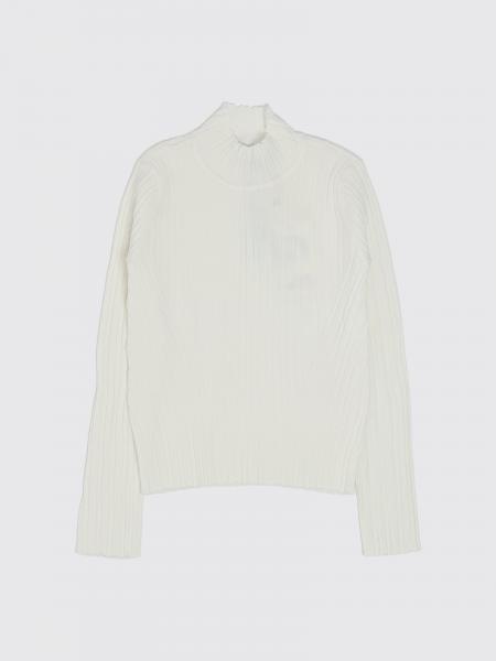 Twinset Girl's Viscose Blend Turtleneck Jumper with Rear Logo