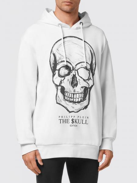 Philipp Plein Oversize-Kapuzenpullover aus Baumwolle mit Skull-Print
