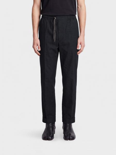 Straight-Leg Trousers Maison Margiela in Cotton and Silk Blend with Four Stitches