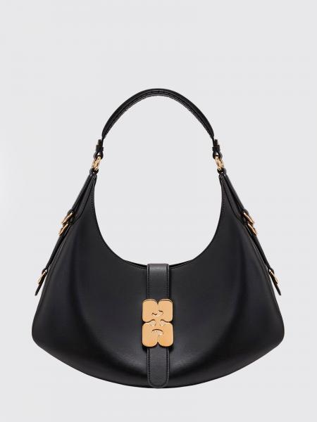 Ganni Kleine Kat Schultertasche aus recyceltem Leder mit Butterfly-Logo