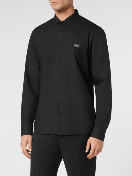 Sugar Daddy Cotton Shirt Philipp Plein with Skull Print and Rhinestones