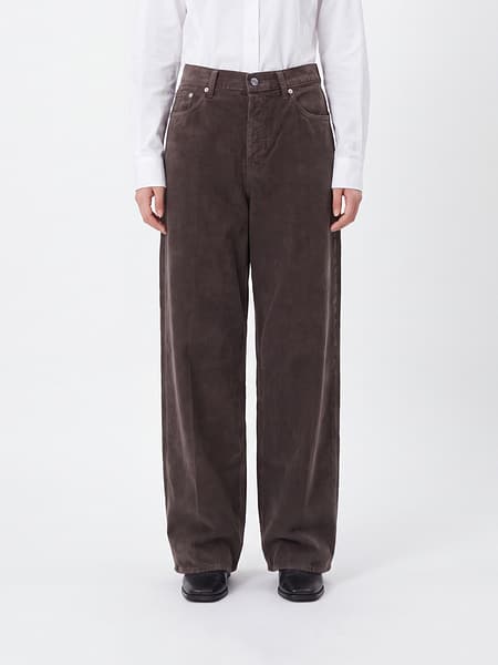 Bethany Haikure Wide-Leg Trousers in Cotton Corduroy