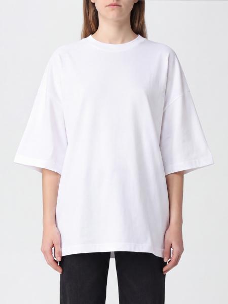 Haikure Oversized Cotton T-Shirt with Crew Neck and Back Slit