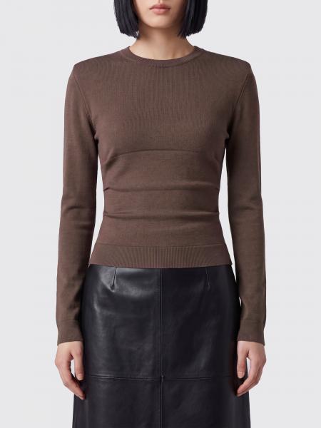 Pull col rond slim fit Dondup en viscose mélangée avec épaules rembourrées