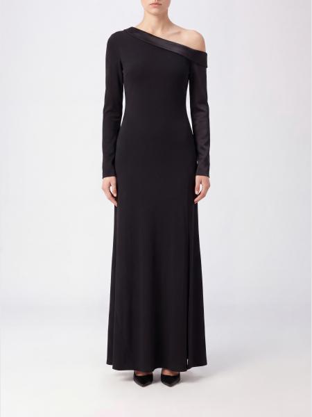 Alberta Ferretti Asymmetrical Slim Fit Viscose Midi Dress with Slit