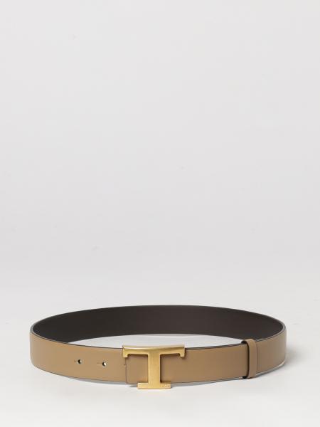 Tod's T Timeless Reversible Smooth Calfskin Belt with Monogram Buckle