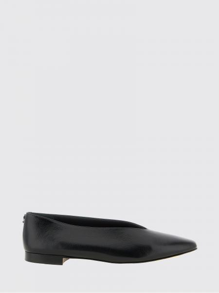 Margot Smooth Leather Ballerina Flats Jimmy Choo with Rear Monogram