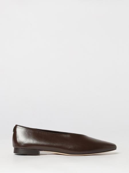 Margot Smooth Leather Ballerina Flats Jimmy Choo with Rear Monogram