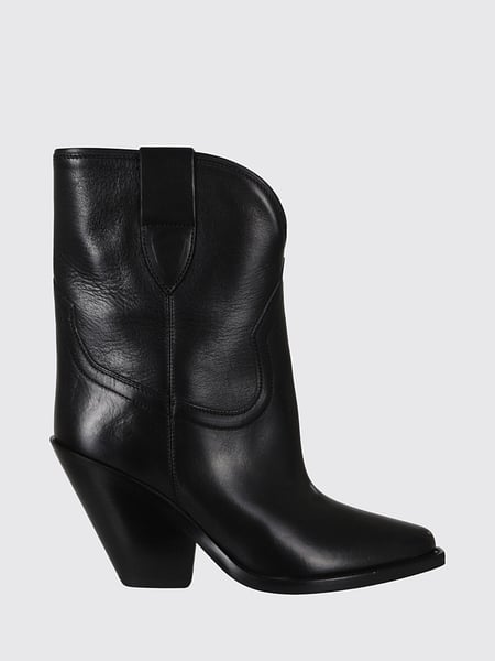 Isabel Marant Leyane Leather Flared High-Heel Cowboy Boots