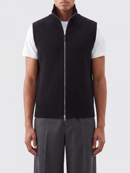 Gilet in maglia Maison Margiela in lana e cotone con collo a dolcevita e zip