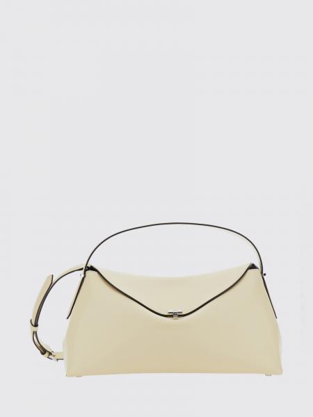 Sac d'épaule T-Lock Toteme en toile avec détails en cuir