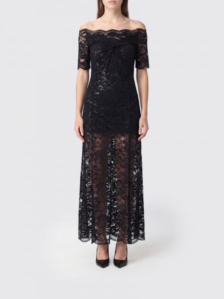 Rabanne Stretch-Lace Sheath Midi Dress with Straight Neckline