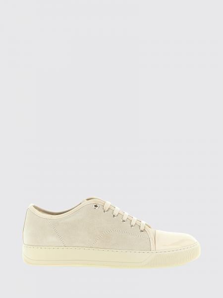 LANVIN DBB1 绒面革拼接漆皮鞋头低帮运动鞋