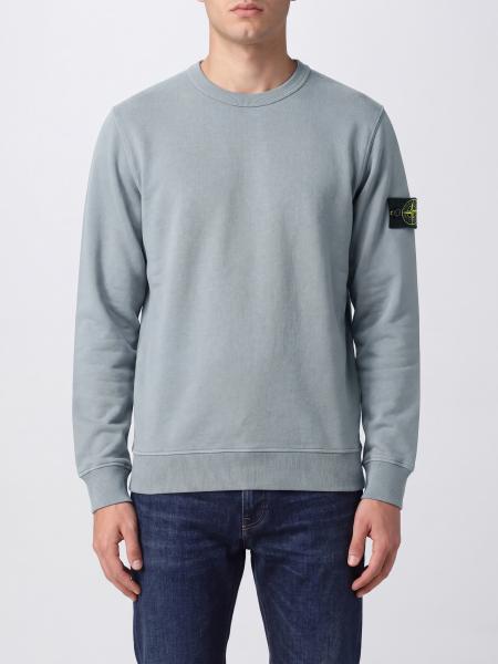 Sudadera de cuello redondo Stone Island en jersey de algodón con parche del logo Compass