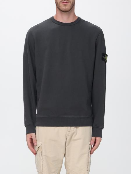 Rundhals-Sweatshirt Stone Island aus Baumwolljersey mit Compass-Logo-Patch