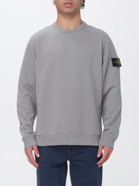 Stone Island Crewneck Jumper in Cotton Jersey with Compass Logo Patch