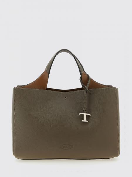 Tod's Hammered Leather Tote Bag with Double Handle and Shoulder Strap