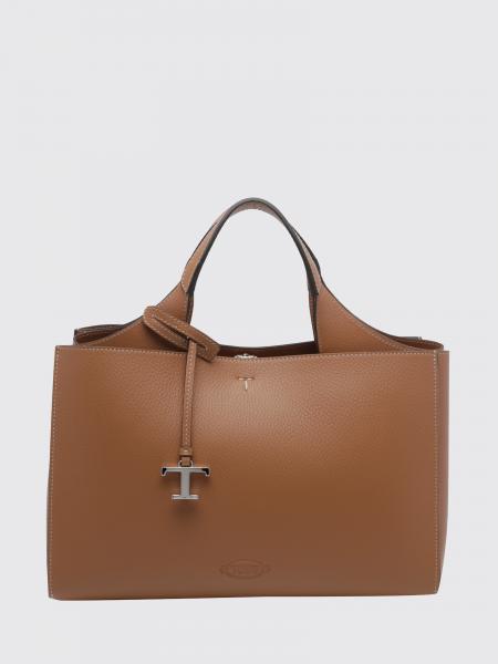 Tod's Hammered Leather Tote Bag with Double Handle and Shoulder Strap