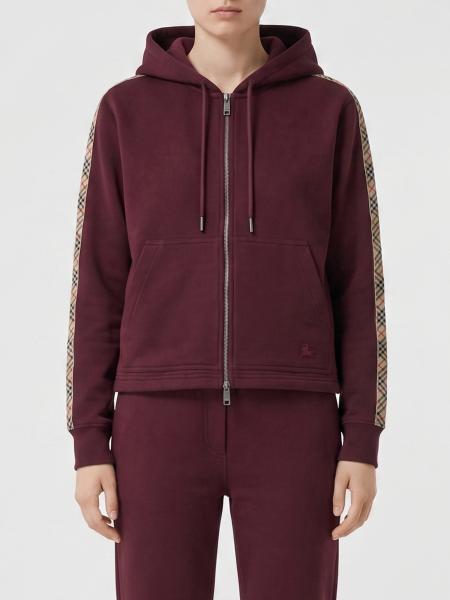 BURBERRY EKD 刺绣徽标纯棉拉链连帽卫衣