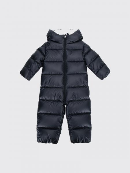 Boy's Alanie Quilted Nylon Snowsuit Moncler with Hood and Playful Ears