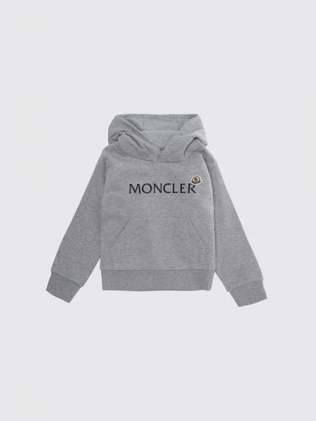 Moncler Boy's Cotton Hoodie with Kangaroo Pocket and Logo