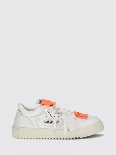 3.0 Court Low-Top-Sneaker Off-White aus genarbtem Kalbsleder
