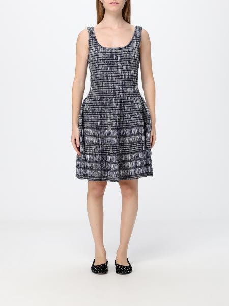 A-Line Off-the-Shoulder Long Dress Alaïa in Jacquard Viscose Knit