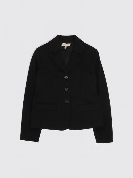 Twinset Single-Breasted Viscose Blend Blazer for Girls with a Lapel Collar