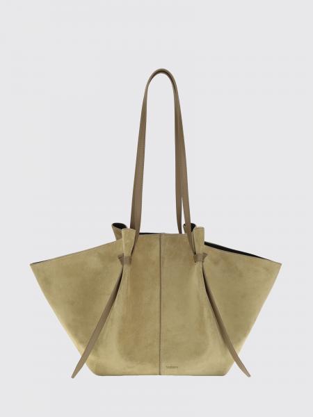 Large Mochi Shoulder Bag Yuzefi in Suede Calf Leather