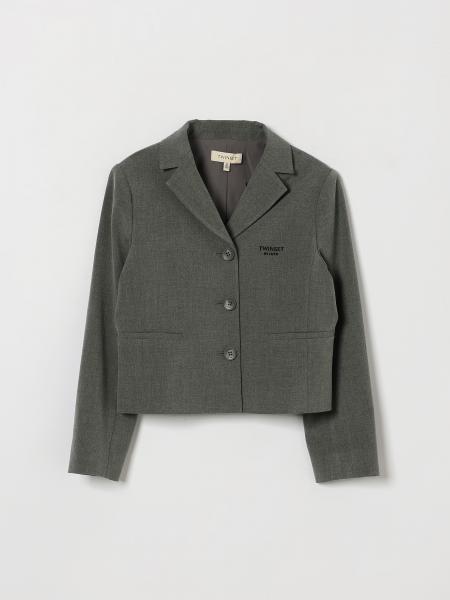 Twinset Boy's Single-Breasted Viscose Blend Blazer with Notch Lapels