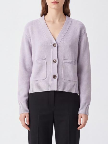 Cardigan Lisa Yang 100% cachemire à col V et bords côtelés